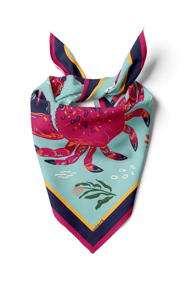 Modabutik-Crab Patterned Bandana 1