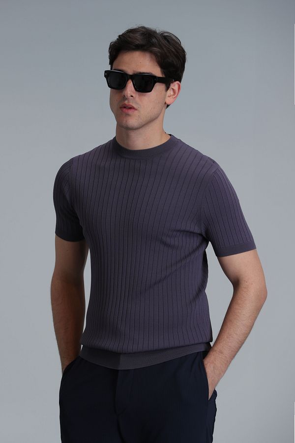 Lufian-Class Men's Sweater Plum 1