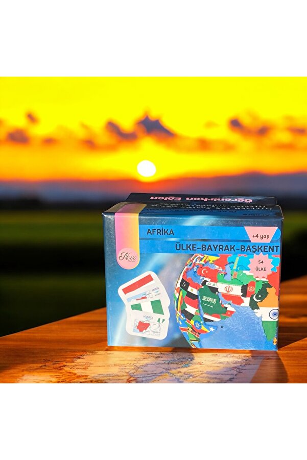 NovoMundo Afrika Ülkeleri-harita-bayrak-başkent Kartları