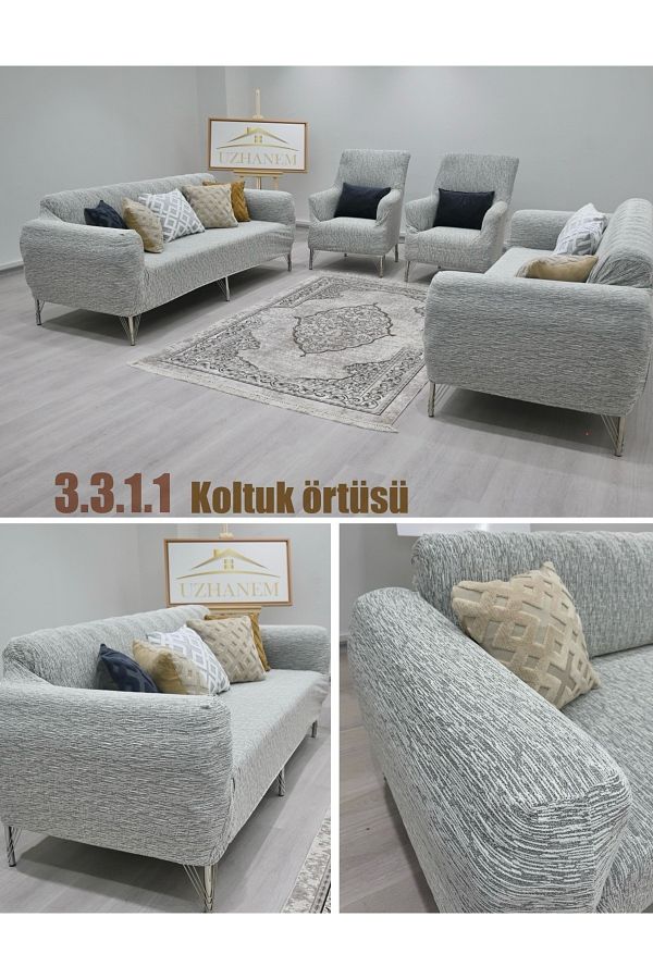 uzhanem-Stretch Elastic Flexibil Lavabil 3 3 1 1 Set huse de scaun jacquard Husa de scaun 1