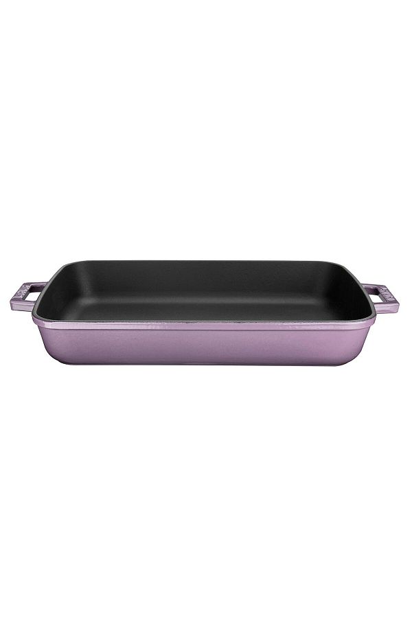 Lava-22X30Cm Rectangular Rosto and Oven Tray - Cast Iron Solid, Double Handle Size 1
