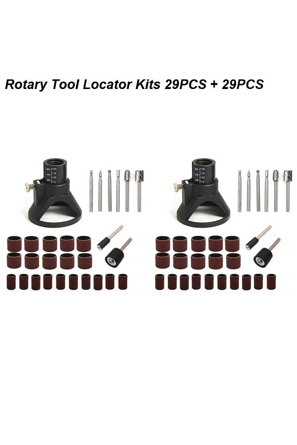 Choice-Rotary Tool Set 58pc Rotary Router Milling Cutter Guide Attachment Twist Drill Bit Wood Carving Tool 1
