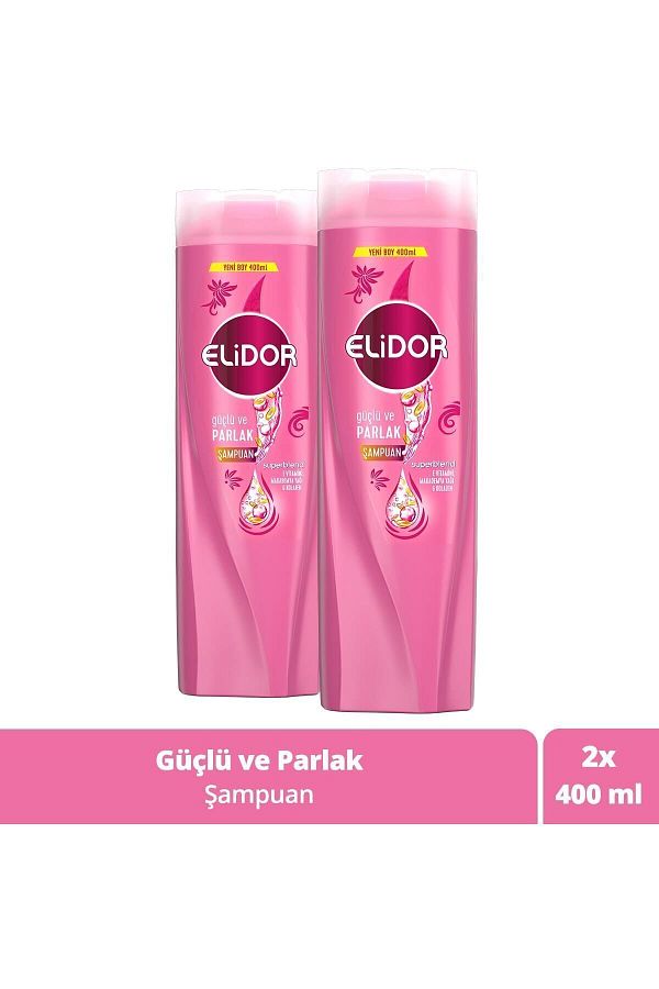 Elidor-Shampoo 400 ml Strong and Shiny X2 Pieces 1