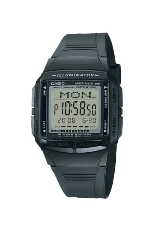 Casio-ساعة كاسيو الرقمية للرجال بمينا رمادي - DB-36-1A 1