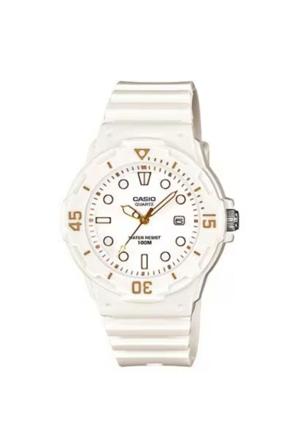 Casio-ساعة كاسيو النسائية التناظرية ذات الميناء الأبيض - LRW-200H-7E2VDF 1
