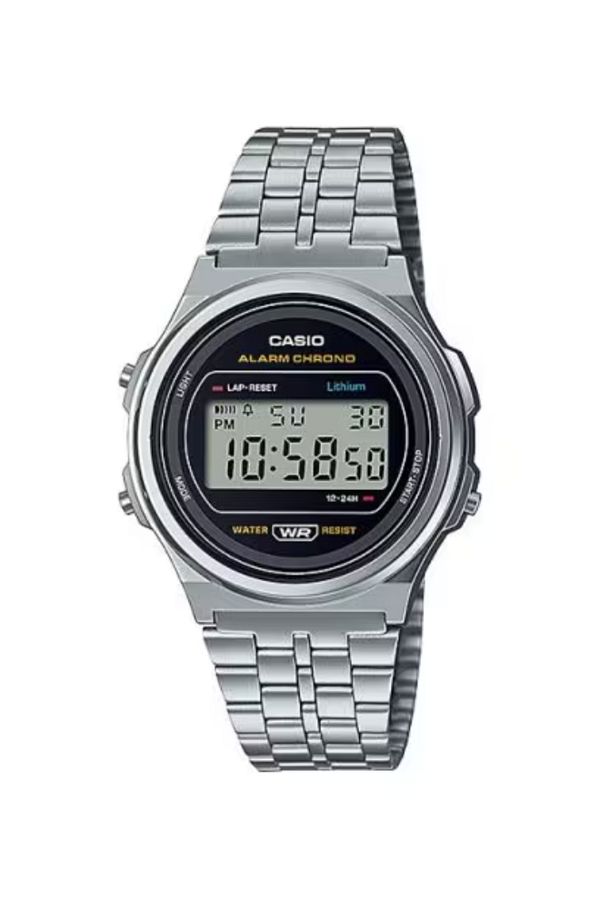 Casio-CASIO Men's Digital Black Dial Watch - A171WE-1ADF 1