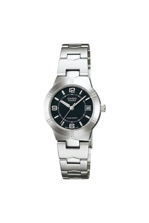 Casio-ساعة كاسيو النسائية التناظرية ذات الميناء الأسود - LTP-1241D-1ADF 1