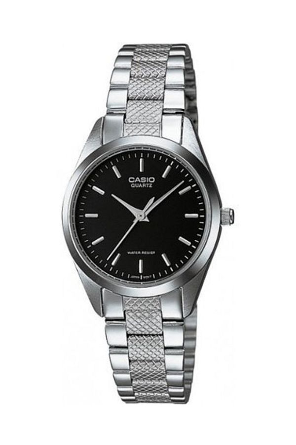 Casio-ساعة كاسيو النسائية التناظرية ذات الميناء الأسود - LTP-1274D-1A 1