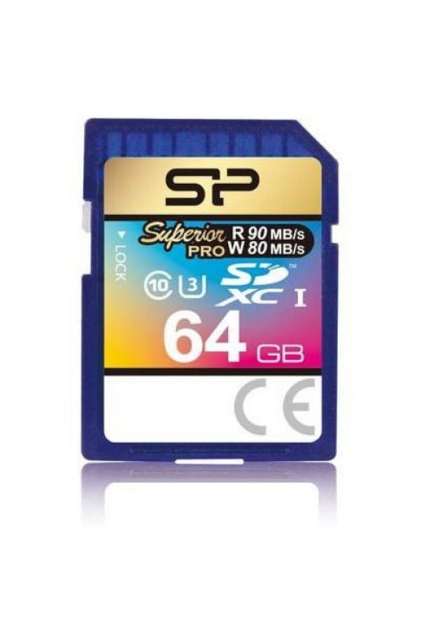Silicon Power-Silicon Power Superior Pro SDXC 64GB Memory Card, UHS-I U3, Class 10 1