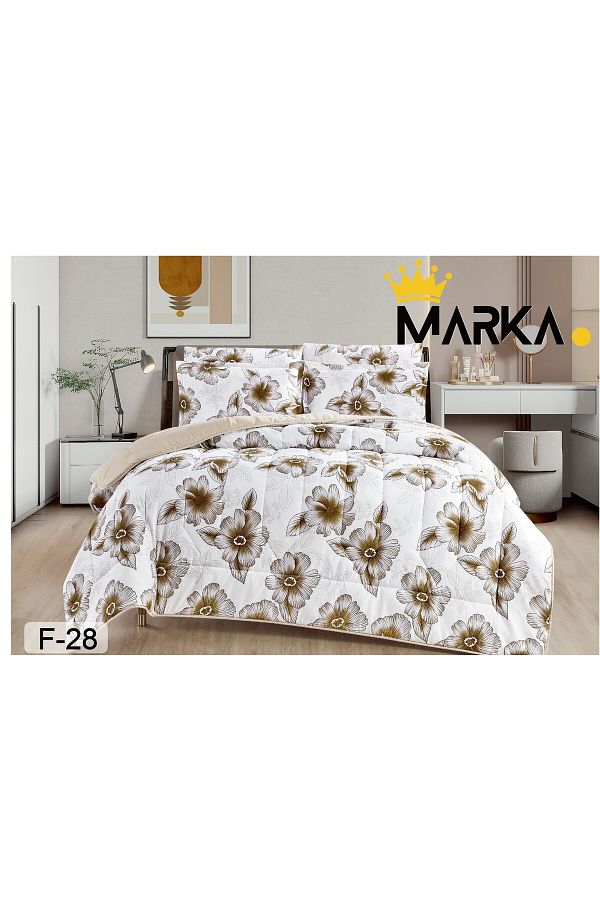 Mark-Double bed sheet with a floral pattern, reversible design, to give you a refreshing summer with microfiber materials, size 220*240 cm 1