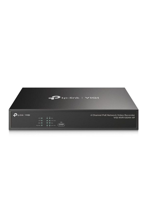 TP-LINK-NVR PoE VIGI 4 canale 1004H4P; 53W, 8 MP,1 SATA Interface, max 10TB, H.265+; ONVIF 1