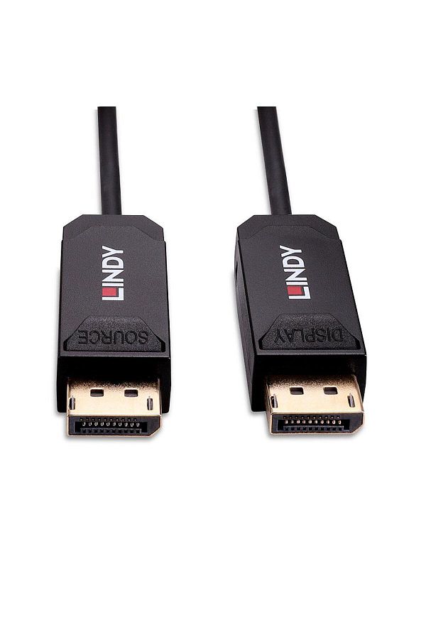 LİNDY-Hybrid DisplayPort cable, length 50m, fiber optic, supported bandwidth 40Gbps, re 1