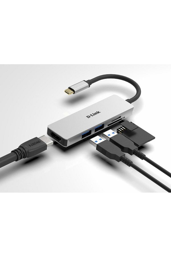 D-Link-DUB-M530 5-in-1 USB-C Hub with HDMI and SD/microSD card reader, DUB-M530,1* USB-C connec 1