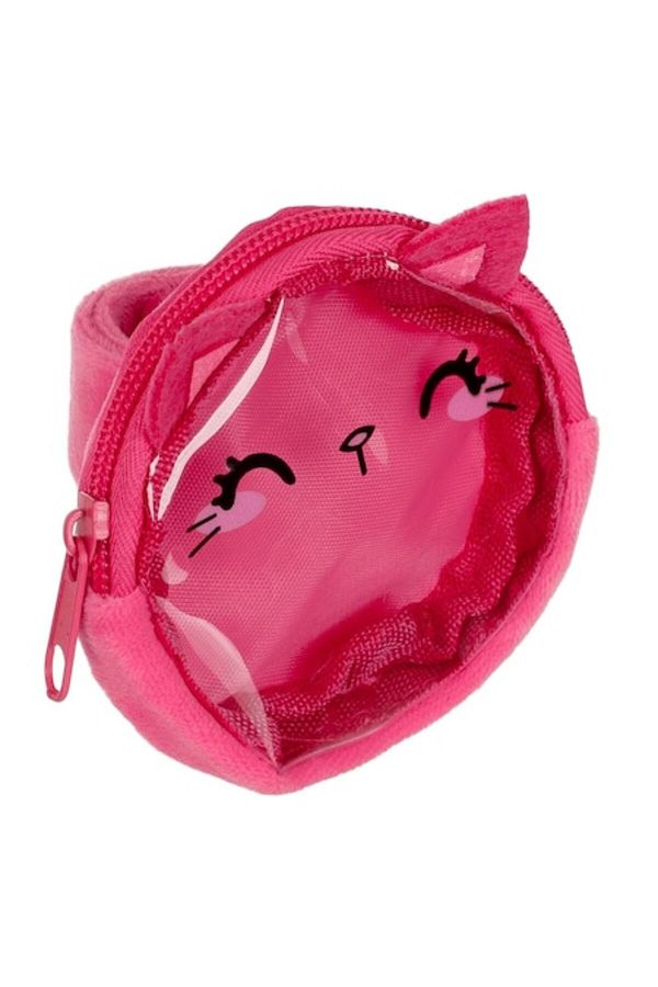 SyaMAG-Children's Bracelet, Slap, Cat Pattern, Lilac and Fuchsia Color, Polyester, 9cm 1