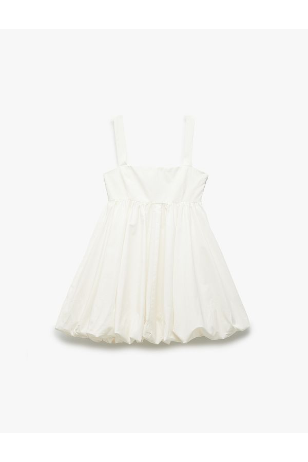 Koton-New Season Koton X Sibil Çetinkaya - Cotton Strap Mini Balloon Dress 1