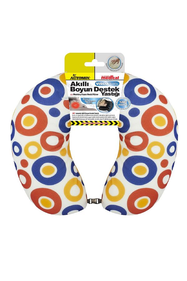 Automix-Smart Neck Support Pillow 100% Visco Lock Mechanism Suitable for Home and Vehicle Use 1