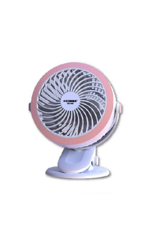 Generic-STARGOLD Rechargeable Clip Fan 5 Speeds 2000mAh Battery with 360° Rotation & USB-C Charging 1