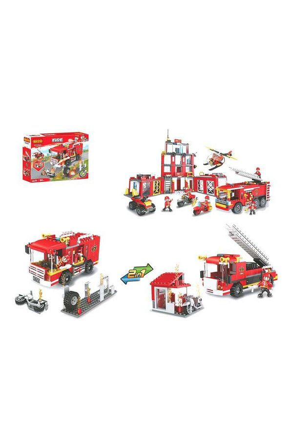 COOYA-Fire building block toy set,safe and non-toxic,detachable,with vehicles,suitable for ages 6 and up 1