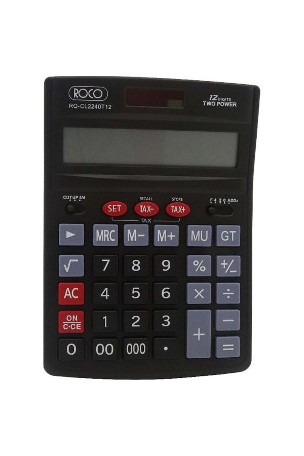 Roco-CL2240T12 Desktop Calculator – 12-Digit, Large Display, Black 1
