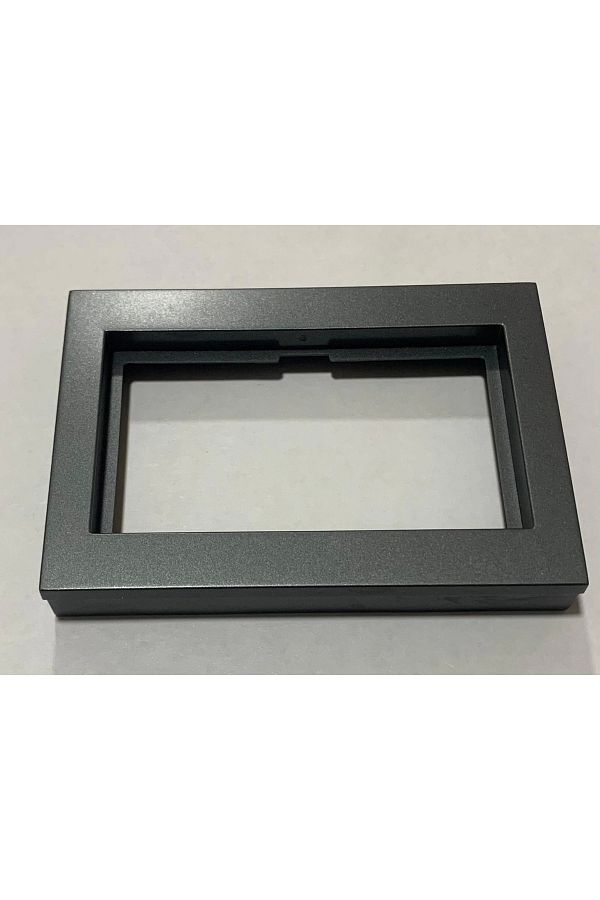 LiderGlobal-Smoked double grounded socket frame grano - compatible frame for socket and switch 1
