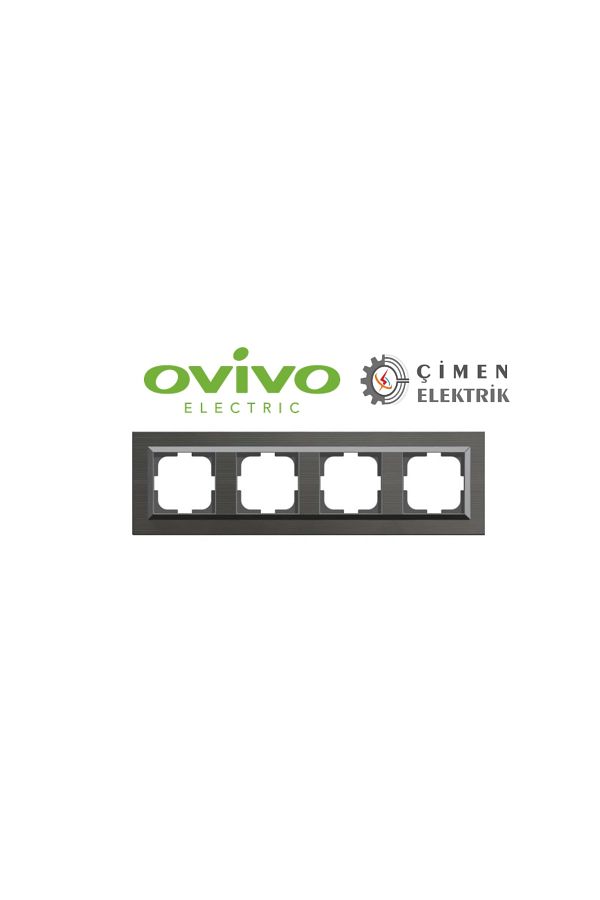 LiderGlobal-Anthracite quadruple frame - compatible frame for socket and switch 1