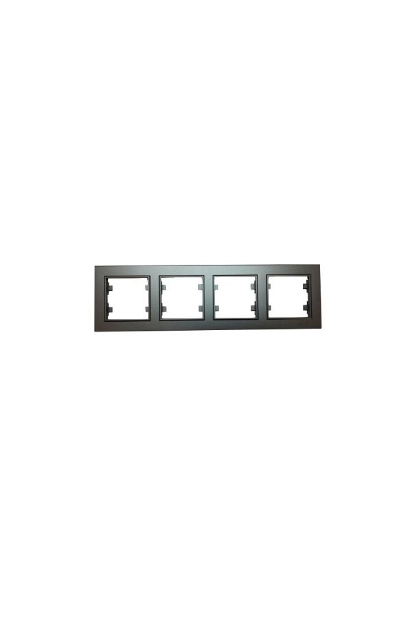 LiderGlobal-Smoked 4-piece frame - compatible frame for socket and switch 1