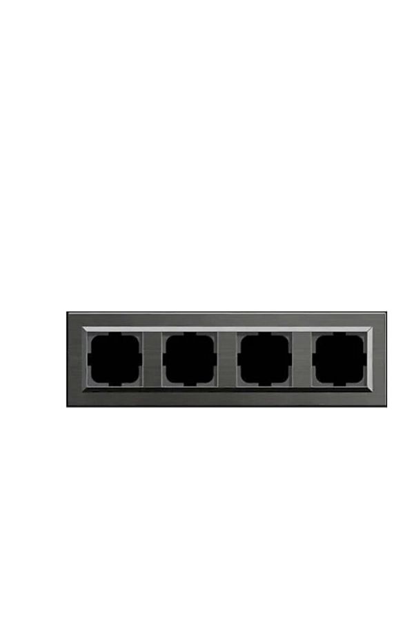 storeks-Magnetic gray quad frame quantum - compatible frame for socket and switch 1
