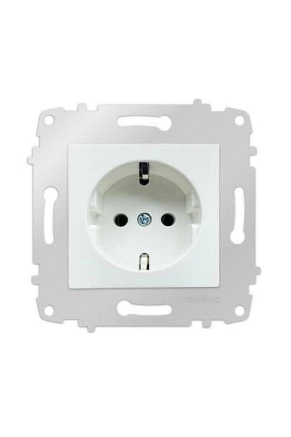 AC BOX-White child protected grounded socket frameless - compatible frame for socket and switch 1