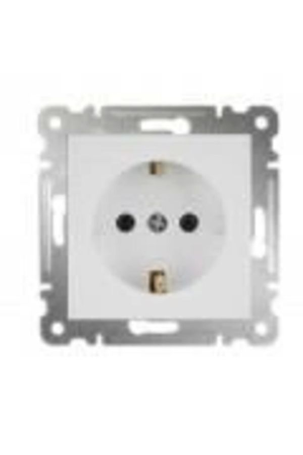 Enseb-White grounded socket frameless - compatible frame for socket and switch 1