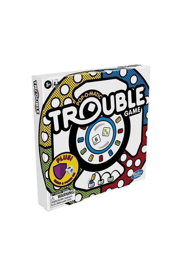 Hasbro Gaming-Trouble Board Game, Includes Bonus Power Die and Shield, Family Game for 2-4 Players, Ages 5 and Up 1