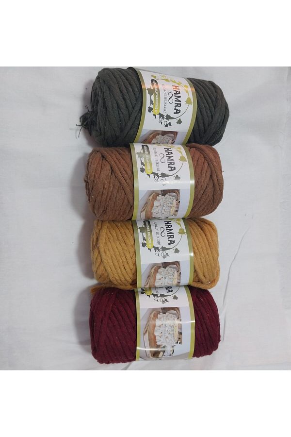 HOBİ-Mixed Color Screening Macrome Thread 3 - 5 - 4 Pcs 1