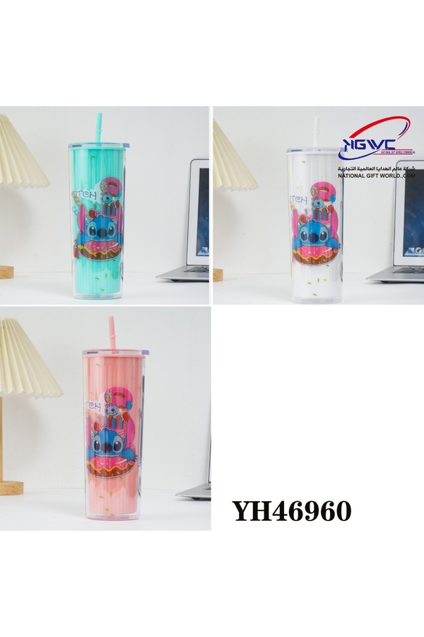 KAZUKO-Stitch Cup with Lid and Straw 1