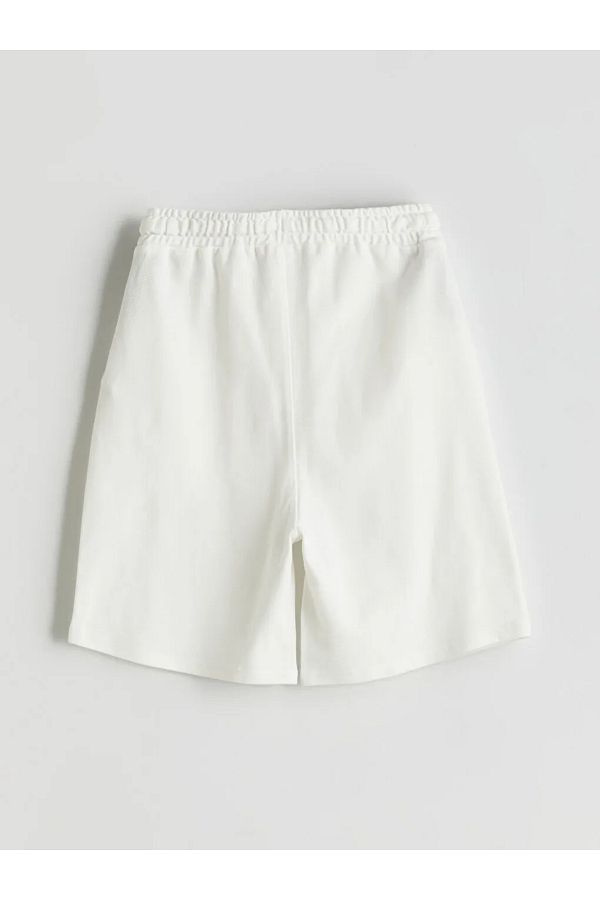 LC Waikiki-Lcw Kids Ecru Elastic Waist Boy Shorts 1