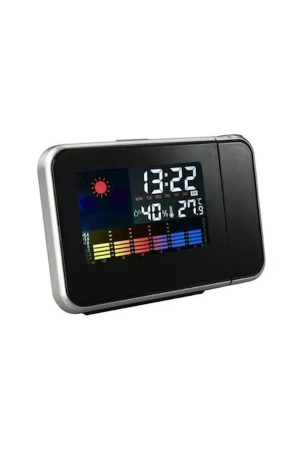 HOZRO-HOZRO Digital Clock, with Time Projection, Thermometer and Humidity Indicator – Modern Design and Functionality 1
