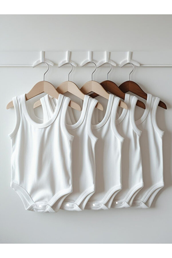 ARELSTORE Bebek Badi Çıt Çıtlı Zıbın 5'li Paket