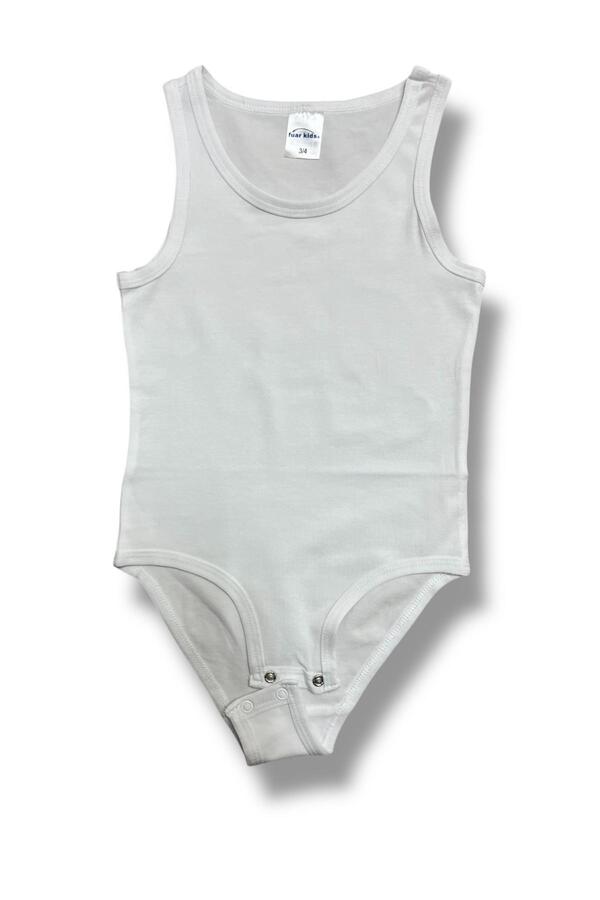 Fuar Baby 4'lü %100 Pamuk Alttan Çıtçıtlı Beyaz Atlet Body – Çocuk İç Giyim