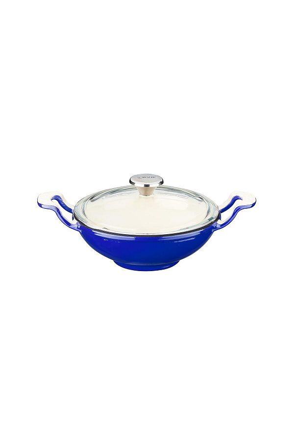 Lava-Cast Mini Wok with Solid Handle and Glass Cover Edition Series Diameter(Ø)16cm 1