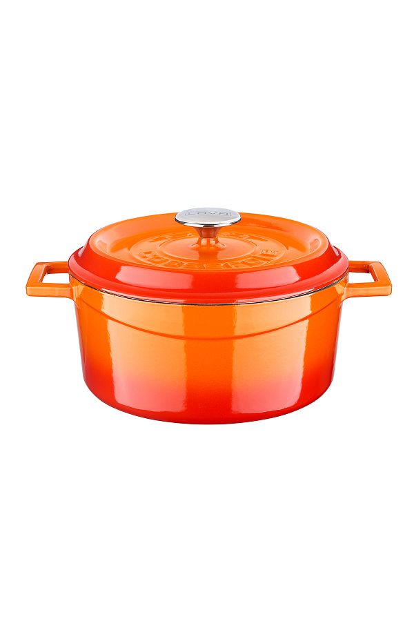 Lava-Cast Round Pot Cast Iron Solid Handle Edition Series Diameter(Ø)24cm 1