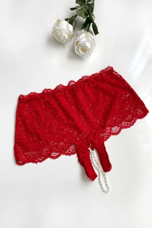 gc gece incisi-Plus Size Pearl Detailed String 1