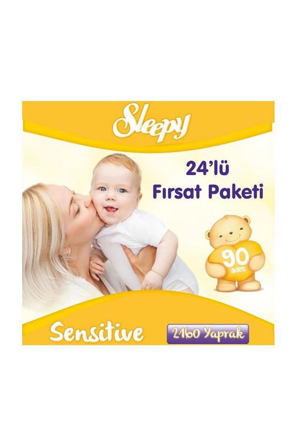 Sleepy-Wet Towel Sensitive 90 Pack 24 Pack 2160 Sheets 1