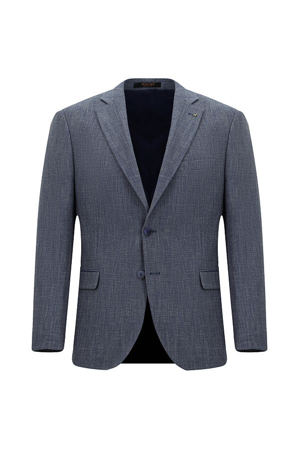 Kiğılı-Regular Fit Linen Blend Patterned Jacket 1