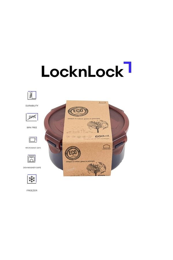 locknlock-Eco-Friendly 600ml  Airtight Round Food Container 1