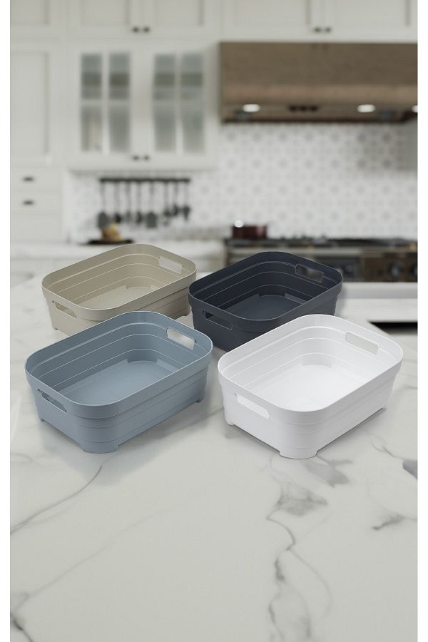 Nesto Home-Set of 4 Multi-Purpose Basket Without Lid 4X2.8 Liters 1