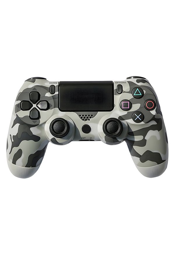 Teno-DoubleShock Teno® Wireless Controller, compatible with PS4, analog joysticks, gray camouflage 1