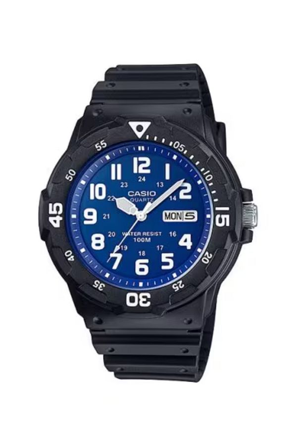 Casio-ساعة كاسيو للرجال بمينا أزرق تناظرية - MRW-200H-2B2VDF 1