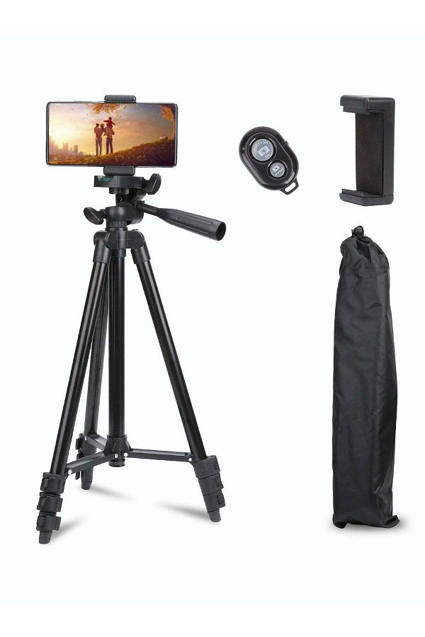 Camera Trap-AccLoo 51 Inch Extendable Phone Tripod and Camera Stand with Bluetooth Remote and Clip 1