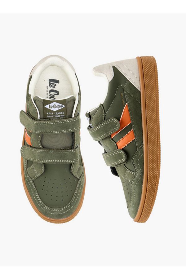 Lee Cooper-Boys' Colourblock Sneakers with Hook and Loop Closure 1
