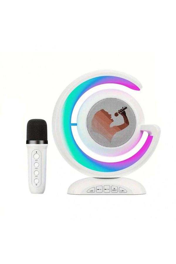SIKS-Complete Set of SIKS Smart Microphone and Wireless Speaker Station for Karaoke with RGB Led Light 1