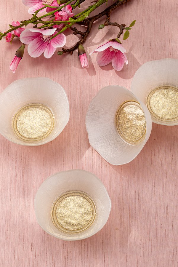 Emsan Golden 4 Piece Glass Conical Bowl 13 cm