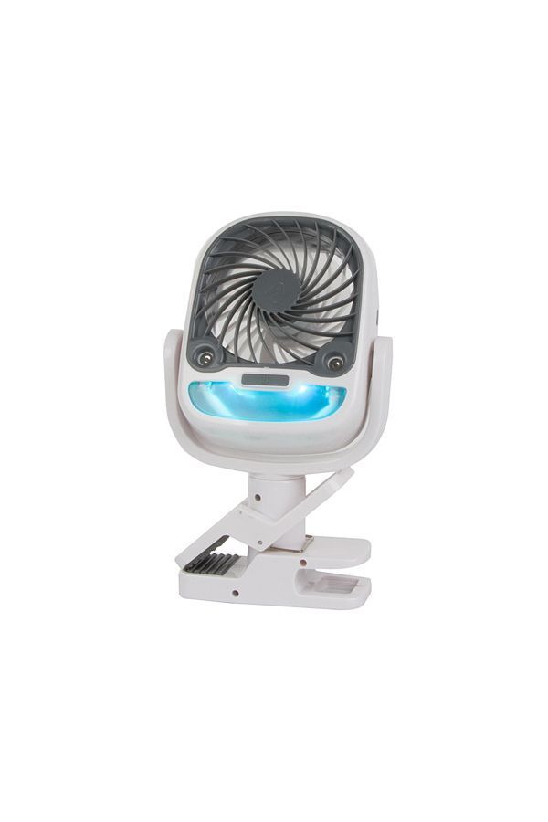 zola-Ventilator 2 in 1 cu umidificator,360°,3 viteze, iluminare,clip birou, wireless,25x12.5x12.5 cm,alb 1